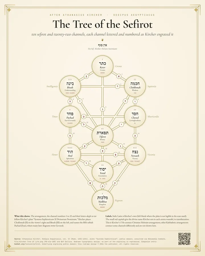 The Tree of the Sefirot, after Kircher